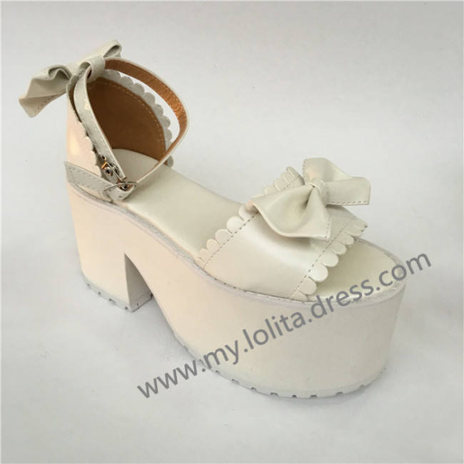 White Bows Lolita High Platform