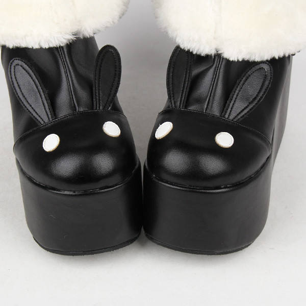 Angelic Imprint- Gothic Winter Velvet Lolita Short Boots - 2 Ways