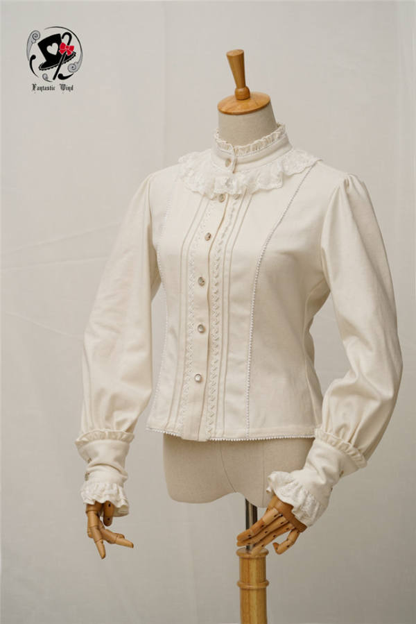 The Coagulation Crystal -Winter Thermal Lolita Long Sleeves Blouse-Pre-order Closed