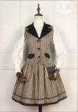 Miss Point~Vintage School Stripe Lolita Vest and Skirt Set -out