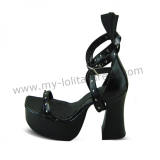 Black High Heels Lolita Summer Footwear