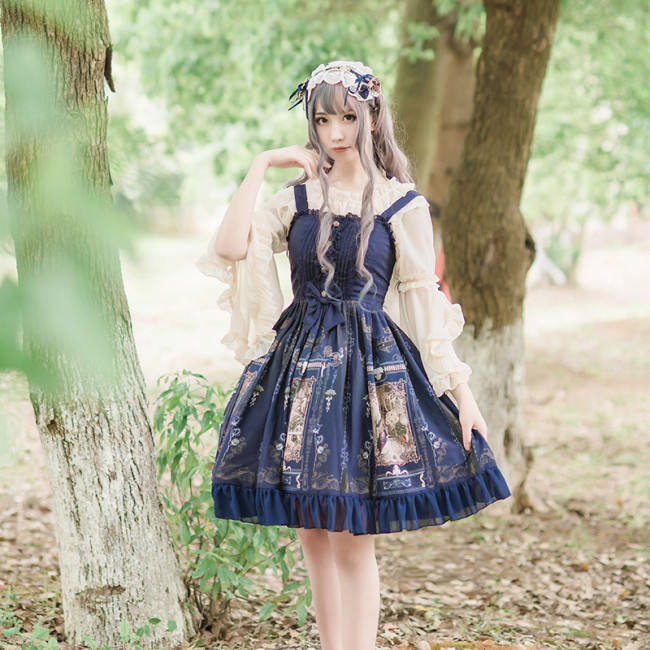 Chiffon Tailored Hime Sleeves Lolita Inner Blouse