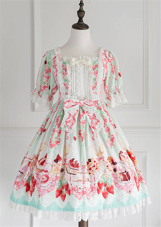Strawberry Feast- Sweet Lolita OP Dress