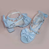 Skyblue Double Bows Lolita Sandals