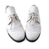 Beautiful White Black Butler Baron Shoes