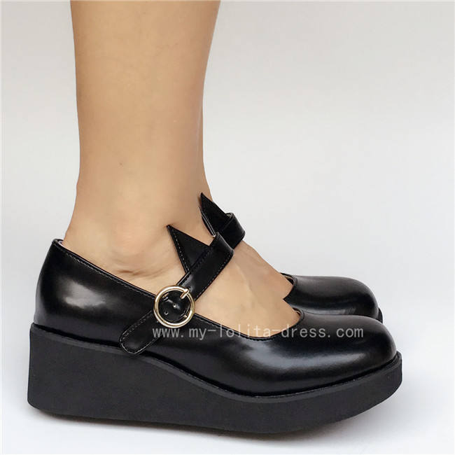 Sweet Girls' Black Matte Lolita Shoes
