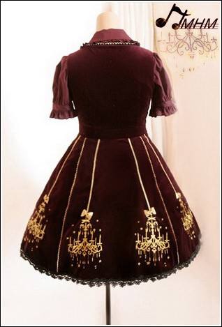 HMHM Classical Velveteen Chandelier Jumper Dress