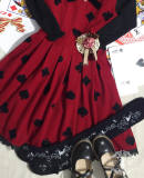 Queen of Hearts~ Winter Embroidery Lolita JSK Dress -out