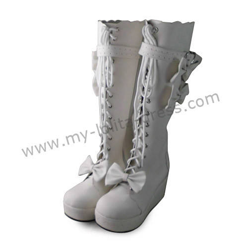 Antaina Double Side Bow Straps Lolita Boots