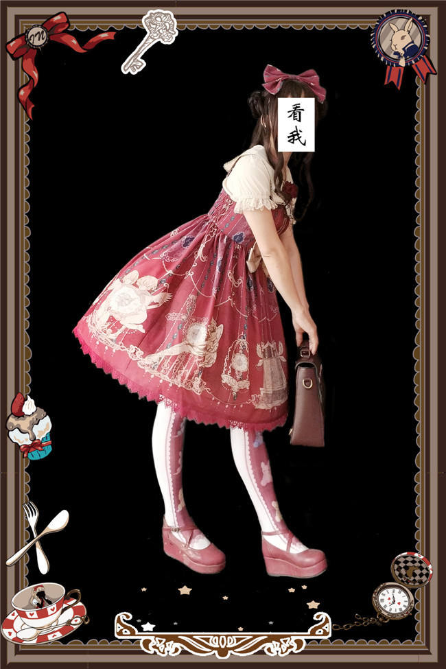 The Bell From Paradise~ Lolita Printed JSK+Headbow -Ready Made