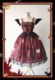 The Cat Cross~ Halloween Lolita JSK Dress + Headbow Navy Blue Size M - In Stock