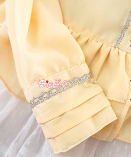 Long Sleeves Ruffles Silk Linen Lolita Shirt