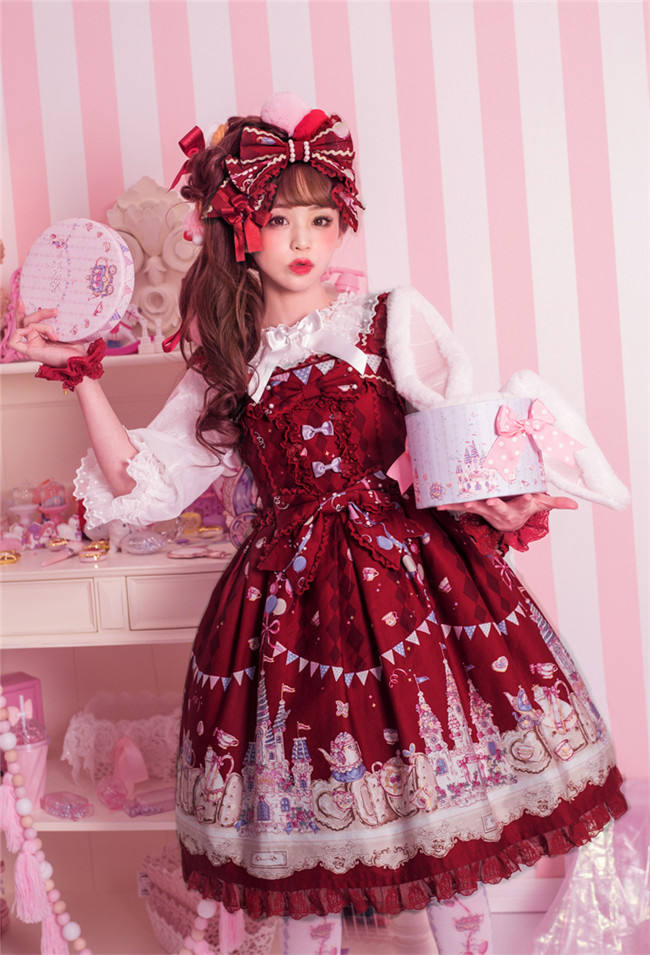 Sugar Carnival- Gold-stamping Pure Cotton Lolita JSK