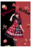 Dessin Robe ~Big Strawberry~ Color Split Lolita JSK -Ready Made