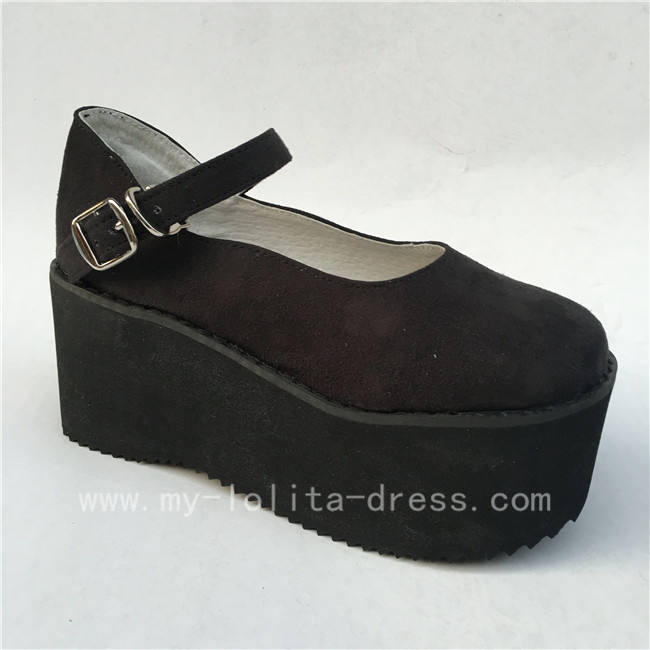 Gothic Glossy Black Lolita Heels High Platform