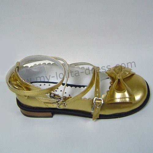 Classic Tea Party Shoes Purple Bow Lolita