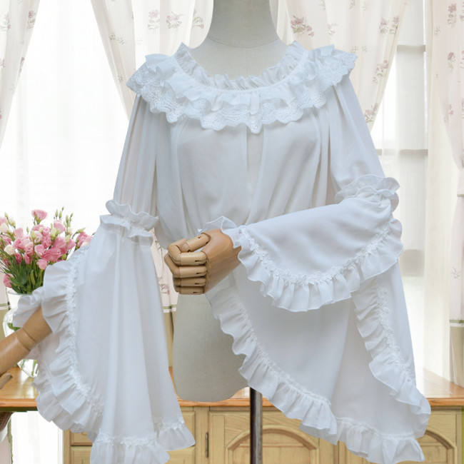 Chiffon Tailored Hime Sleeves Lolita Inner Blouse