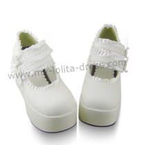 White Lace Lolita Platform Shoes