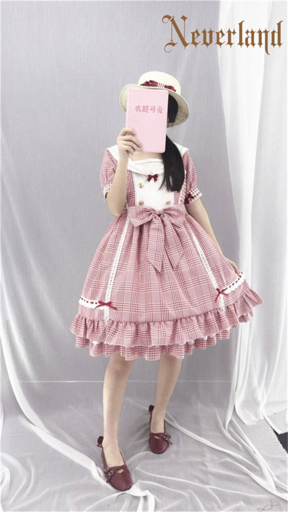 Not Stripe~ Sweet Gingham Lolita OP Dress off