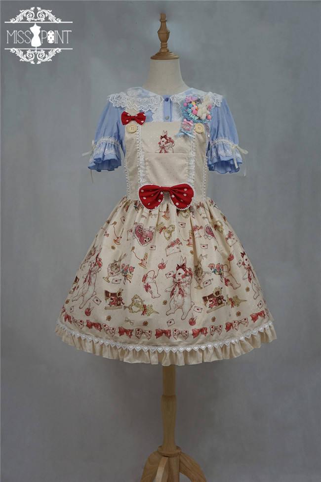 Miss Point ~The Tailor Rabbit Lolita Salopette  Beige Size S In Stock