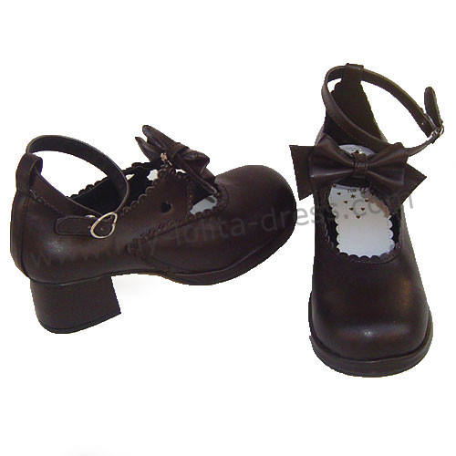 Black Bow Lolita Shoes
