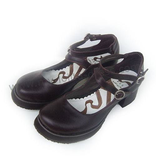 Coffee Low Heels Lolita Shoes