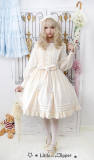 Little Dipper  ~Cat + Moon + Stars~ Embroidery Lolita Long Sleeves OP Dress - In Stock