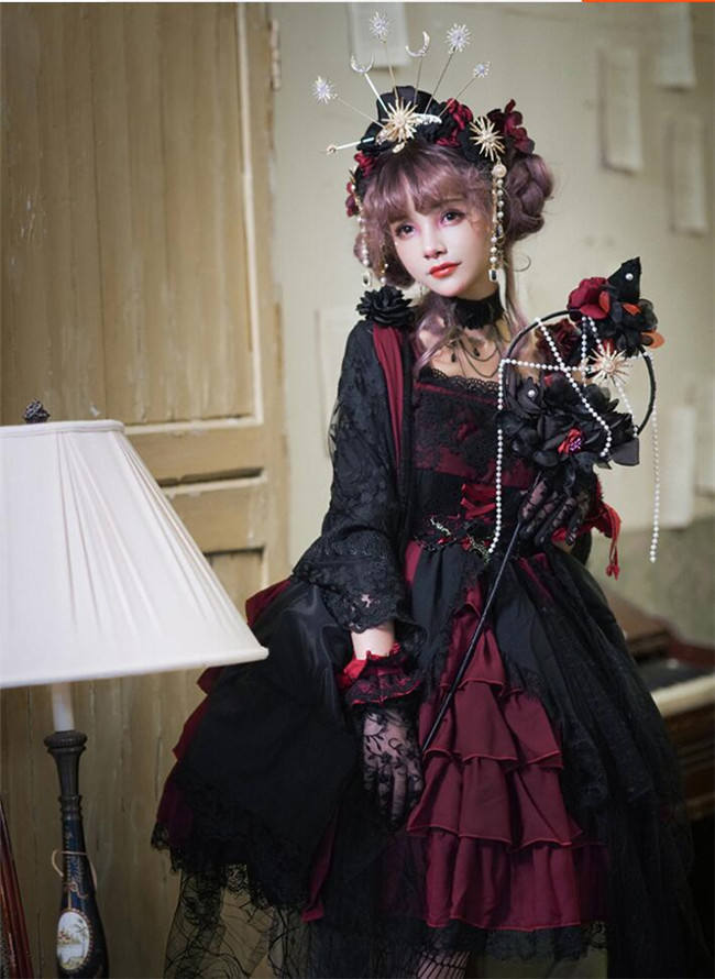 Nine Odes ~She Sings In The Mountain~ Gothic Lolita JSK -Ready Made