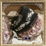 Cutie Creator ~Rose Manor~ Lace Bow Embroidery Lolita Headband -OUT