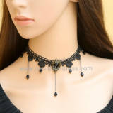 Black Lace Flowral Lolita Necklace Ver 2-out