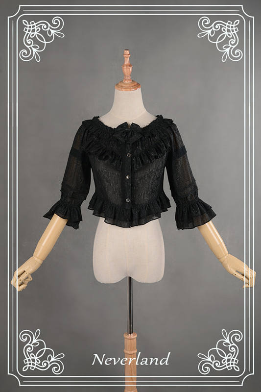 Neverland Lolita Chiffon Lolita Inner Short Blouse - For Summer