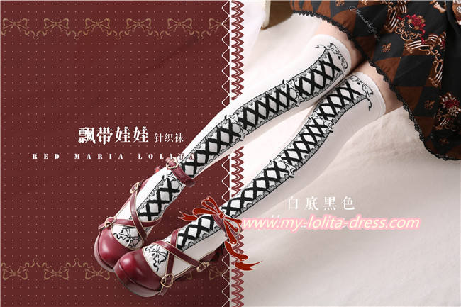 Sweet Ribbons Bows Above Knee Lolita Socks