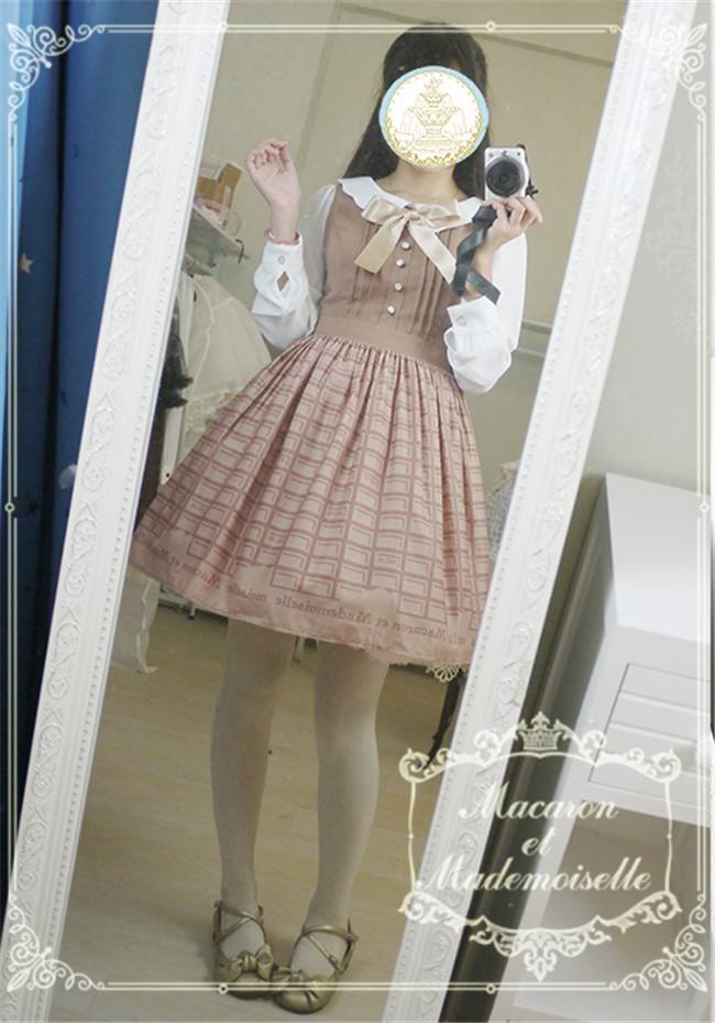 Chess Story -Macaron et Mademoiselle-Lolita Long Sleeves OP Dress