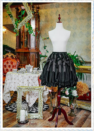 Classic Puppet Velvet Lolita Petticoat Adjustable -out