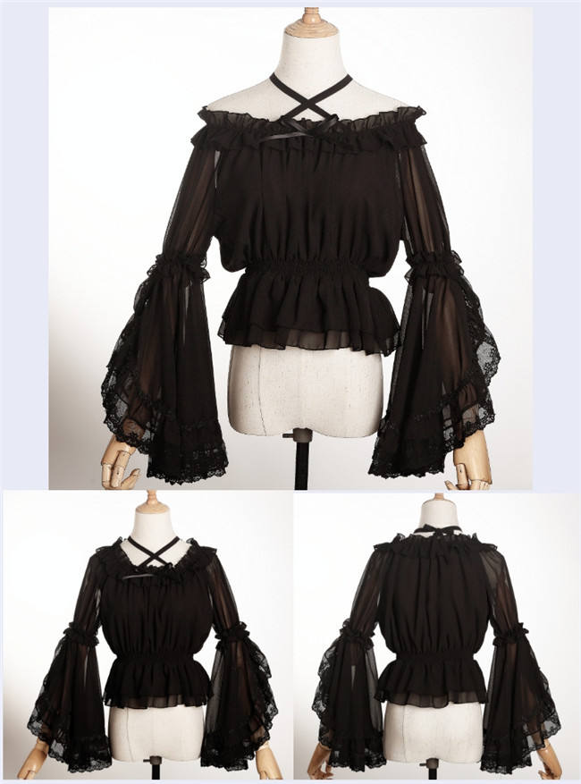 Rock Candy Chiffon Hime Sleeves Inner Lolita Blouse