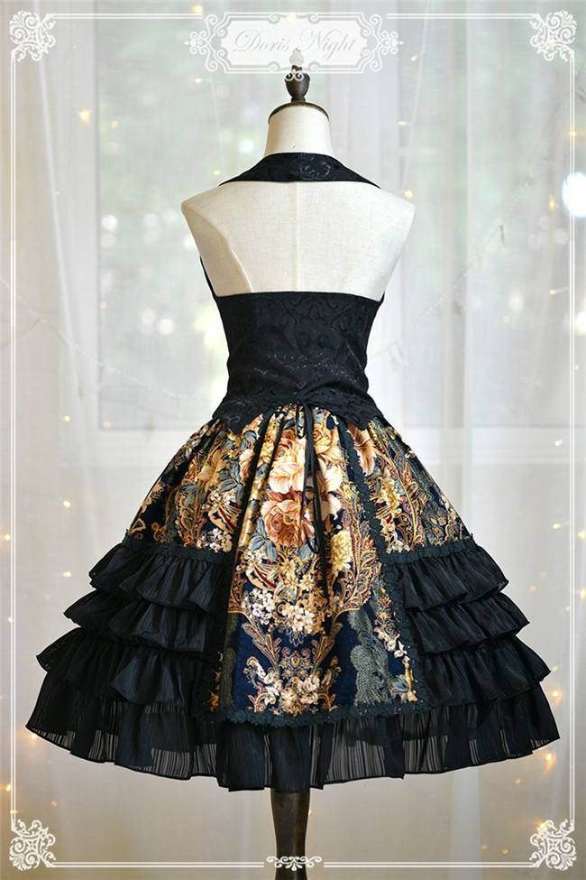 The Night Rose~ Pure Cotton Jacquard Corset Vest