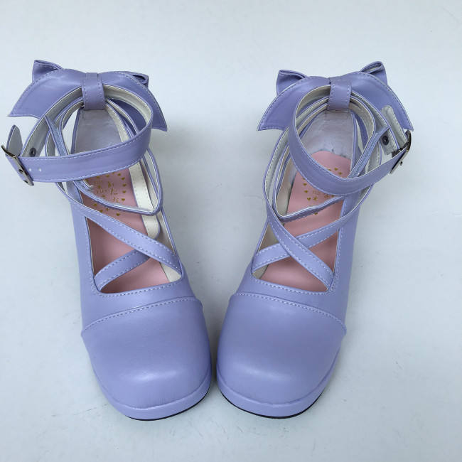 Red Bow Lolita Shoes for Girls