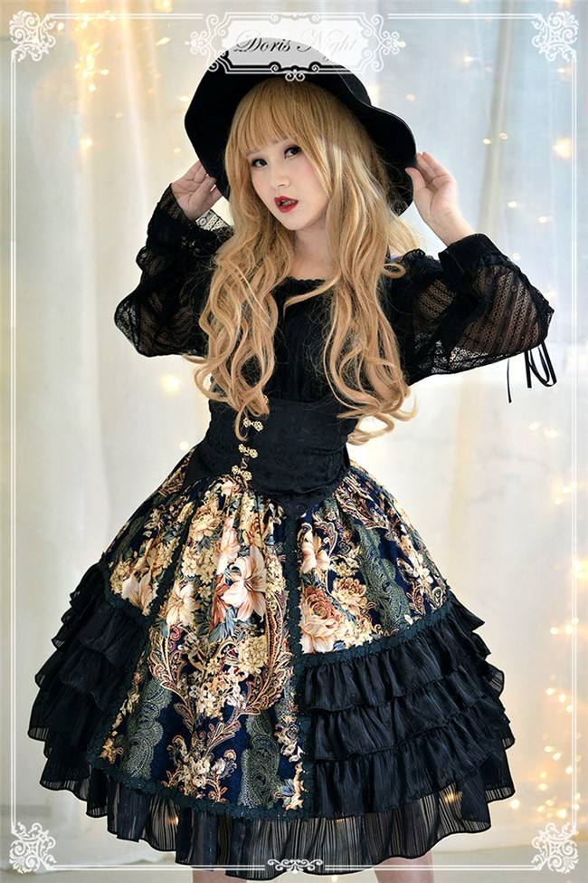 The Night Rose~ Pure Cotton Jacquard Corset Vest