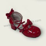 Bright Red Bows Lolita Shoes