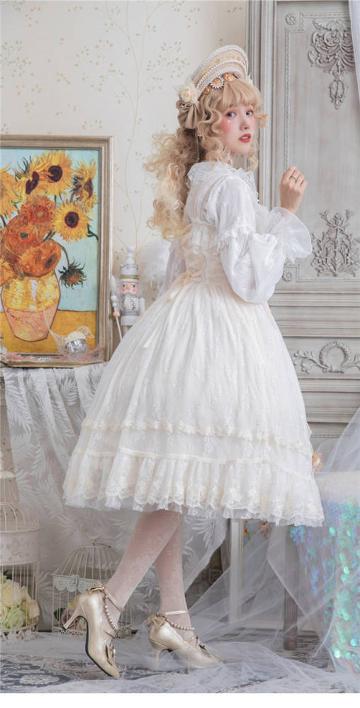 Dawn Maiden~ Vintage Classic Lolita JSK Ready Made