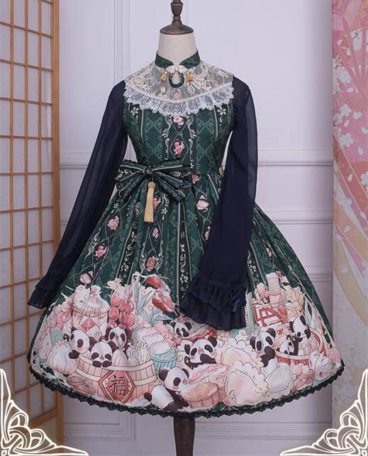 Panda ~Classic Qi Lolita JSK Dress Version I -Ready Made
