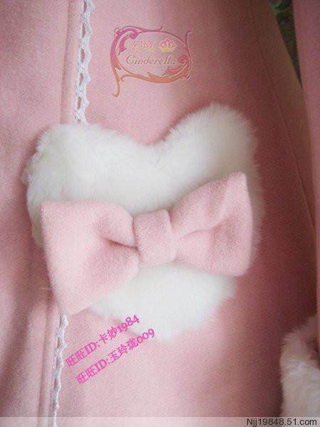 Emilia Love Heart Sweet Long Lolita Winter Coat