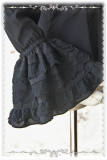 Infanta Sweet Long Fan Sleeves Chiffon Black/White Lolita Shirt-out