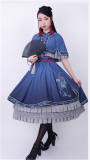 Common Sign ~Night Rain~ Classic Qi Lolita Fullset[--JSK Dress + Cape + Petticoat + Sash--] -Pre-order Closed