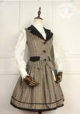 Miss Point~Vintage School Stripe Lolita Vest and Skirt Set -out