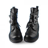 Elegant Black Flats Lolita Boots