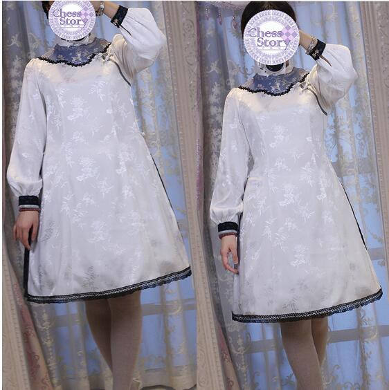 Hole Fairy Guide~ Qi Lolita OP Dress -Ready Made
