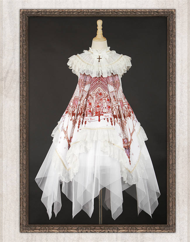 Reflection Church~ Gothic Lolita Printed JSK Dress Set