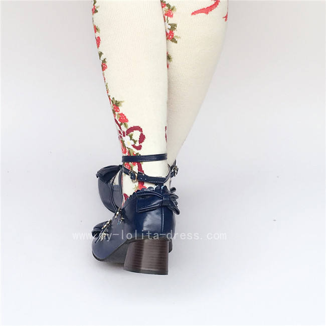 Coffee Bow Lolita Shoes