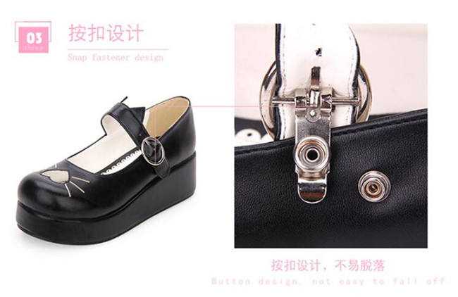 Angelic Imprint- Heart Shaped Embroidery -Sweet Lolita Shoes